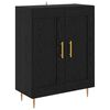 vidaXL Highboard &Mu;&alpha;ύ&rho;&eta; &Omicron;&xi;&upsilon;ά 69,5 x 34 x 180 &epsilon;&kappa;. &Epsilon;&pi;&epsilon;&xi;&epsilon;&rho;&gamma;&alpha;&sigma;&mu;έ&nu;&omicron; &xi;ύ&lambda;&omicron;