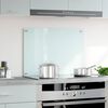 vidaXL Πλάτη Κουζίνας Λευκή 70 x 50 εκ. από Ψημένο Γυαλί