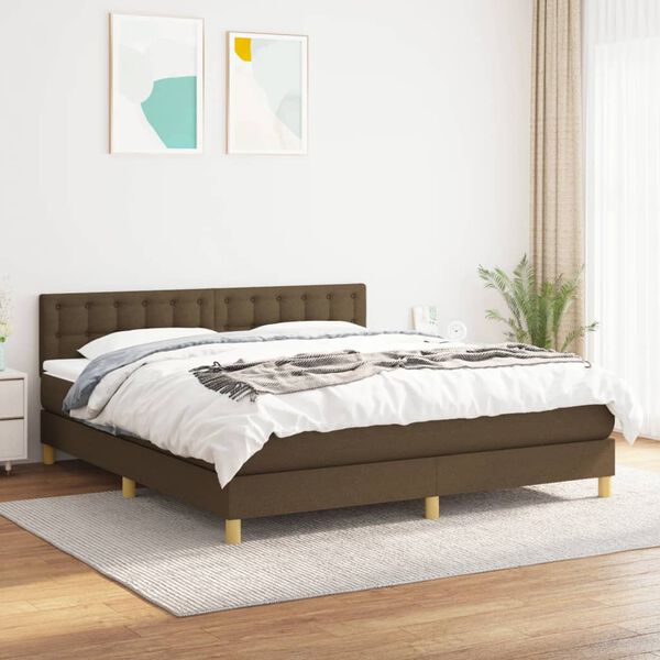 vidaXL &Kappa;&rho;&epsilon;&beta;ά&tau;&iota; Boxspring &mu;&epsilon; &Sigma;&tau;&rho;ώ&mu;&alpha; &Sigma;&kappa;&omicron;ύ&rho;&omicron; &Kappa;&alpha;&phi;έ 160x200 &epsilon;&kappa; &Upsilon;&phi;&alpha;&sigma;&mu;ά&tau;&iota;&nu;&omicron;