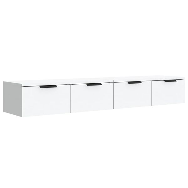 vidaXL Ντουλάπια Τοίχου 2 τεμ. Λευκά 68x30x20 εκ. Επεξεργασμένο Ξύλο