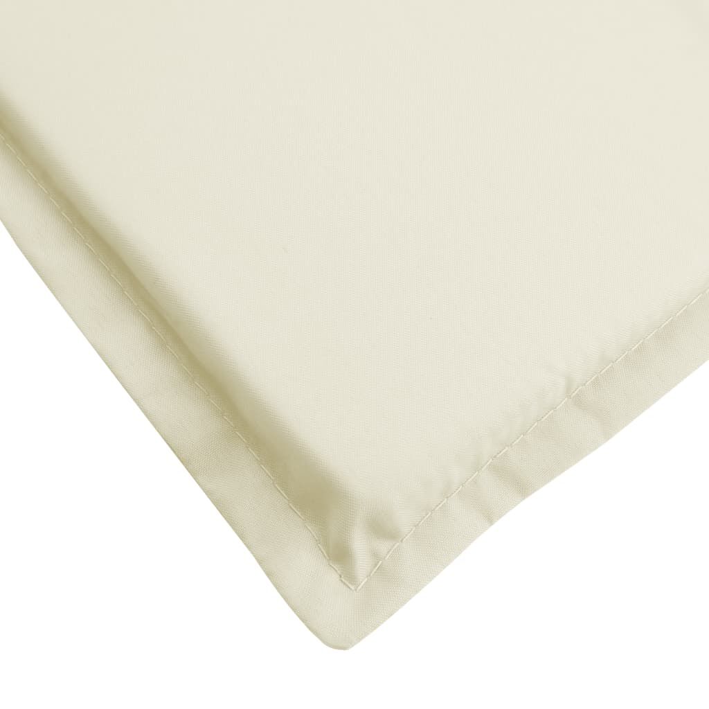 vidaXL Μαξιλάρι Σεζλόνγκ Κρεμ (75+105) x 50 x 4 εκ.