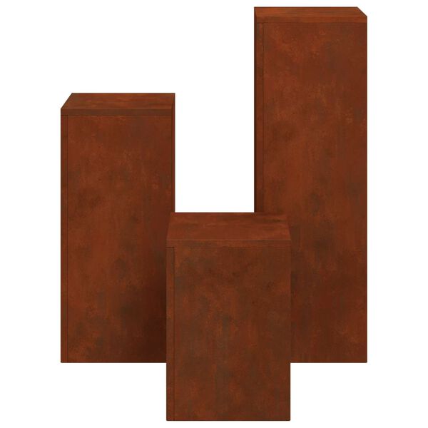 vidaXL &Beta;ά&sigma;&eta; &phi;&upsilon;&tau;ώ&nu; 3 pcs &Sigma;&kappa; rusty &Alpha;&tau;&sigma;ά&lambda;&iota; &Sigma;&kappa;&lambda;&eta;&rho;&upsilon;&theta;έ&nu; &sigma;&tau;&omicron;&nu; &Alpha;έ&rho;&alpha;