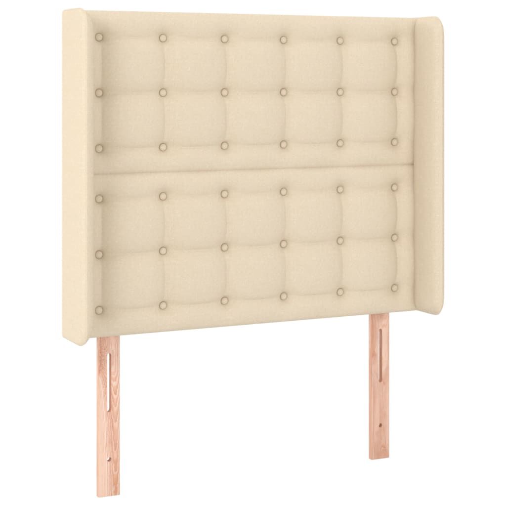 vidaXL Κεφαλάρι με Πτερύγια Κρεμ 83x16x118/128 εκ. Υφασμάτινο