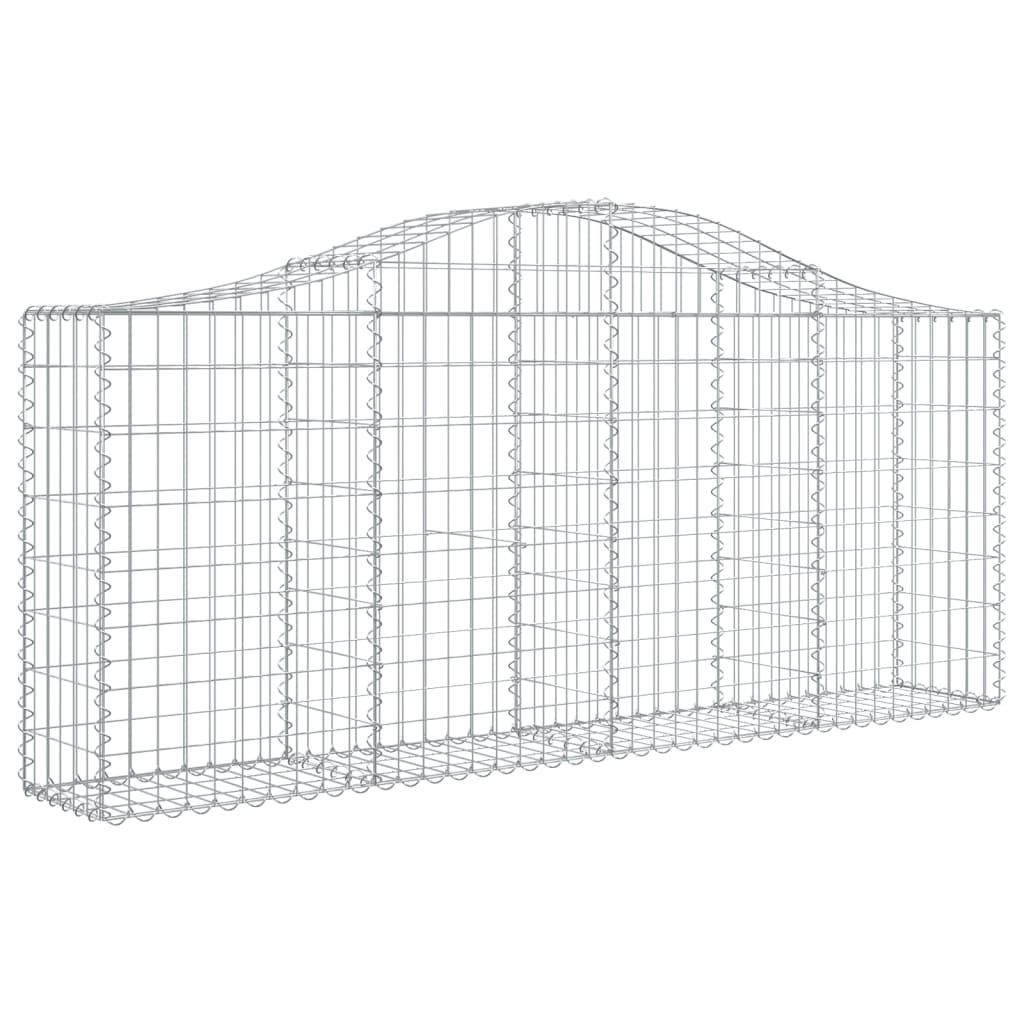 vidaXL Συρματοκιβώτια Τοξωτά 9 τεμ. 200x30x80/100 εκ. Γαλβαν. Ατσάλι