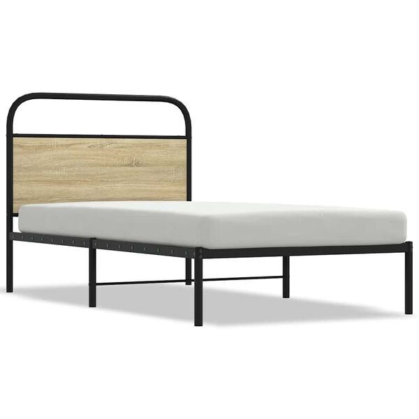 vidaXL Πλαίσιο Κρεβατιού Χωρ. Στρώμα Sonoma Δρυς 100x200εκ Επ. Ξύλο