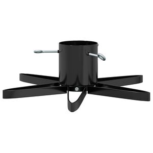 vidaXL Βάση Χριστουγεννιάτικου Δέντρου Μαύρο 49 x 49 x 15,5 εκ Ατσάλι