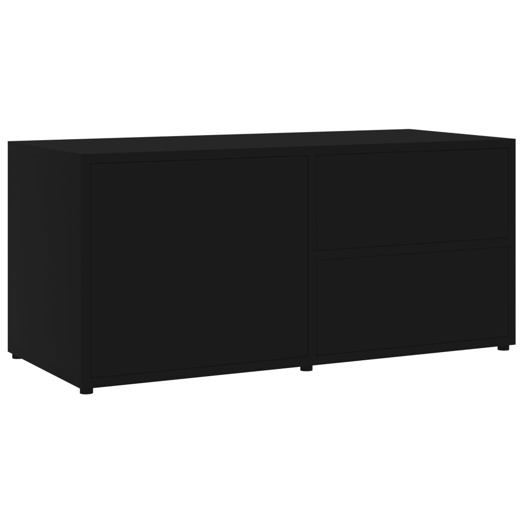 vidaXL Έπιπλο Τηλεόρασης Μαύρο 80 x 34 x 36 εκ. από Επεξ. Ξύλο