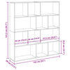 vidaXL Βιβλιοθήκη Αρτισιανή Δρυς 132x29x141,5 εκ. Επεξεργασμένο Ξύλο
