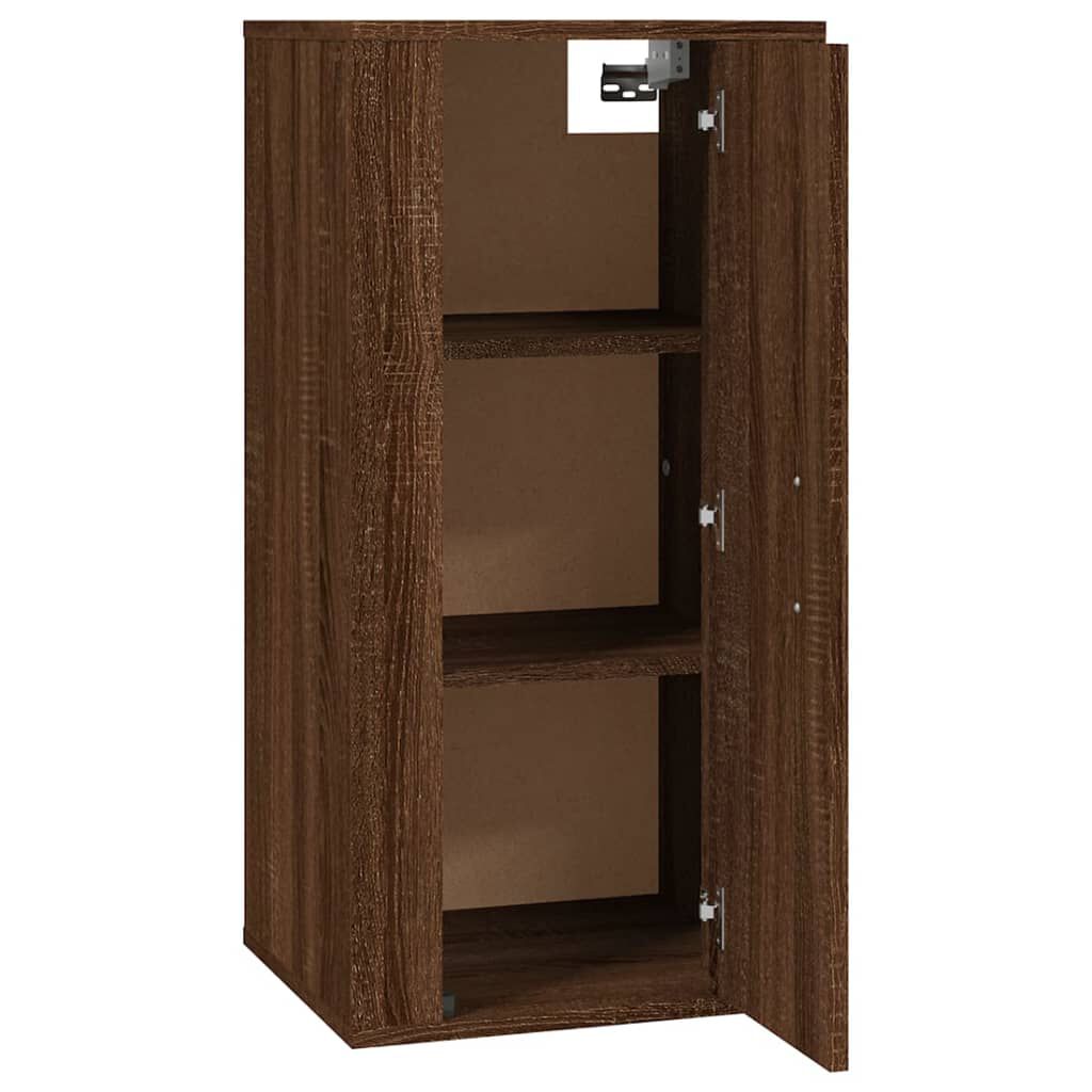 vidaXL Έπιπλο Τηλεόρασης Επιτοίχιο Καφέ Δρυς 40x34,5x80 εκ.
