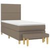 vidaXL &Kappa;&rho;&epsilon;&beta;ά&tau;&iota; Boxspring &mu;&epsilon; &Sigma;&tau;&rho;ώ&mu;&alpha; Taupe 100 x 200 &epsilon;&kappa;. &Upsilon;&phi;&alpha;&sigma;&mu;ά&tau;&iota;&nu;&omicron;