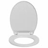 vidaXL Κάλυμμα Λεκάνης με Soft Close &amp; Quick Release Οβάλ Ανοιχτό Γκρι