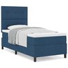 vidaXL Κρεβάτι με ελατήρια με στρώμα Μπλε 90 x 200 cm ύφασμα