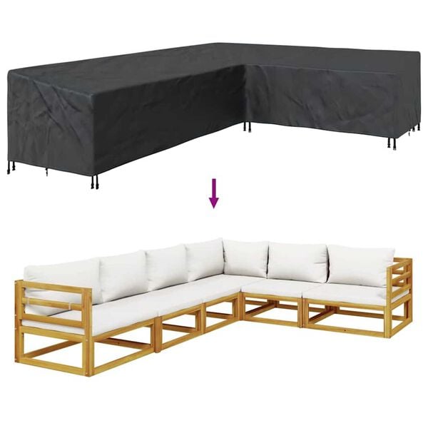 vidaXL Κάλυμμα επίπλων εξωτερικού χώρου 355 x 275 x 80 εκ.