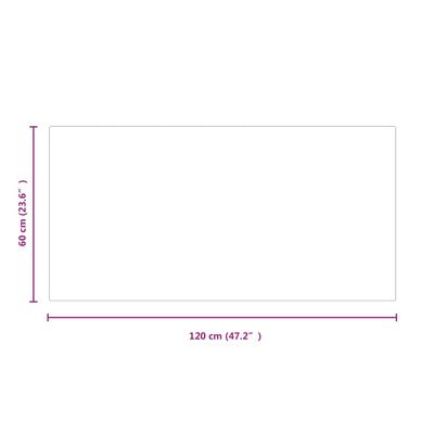 vidaXL Πλάκα Τζακιού Ορθογώνια 120 x 60 εκ. Γυάλινη