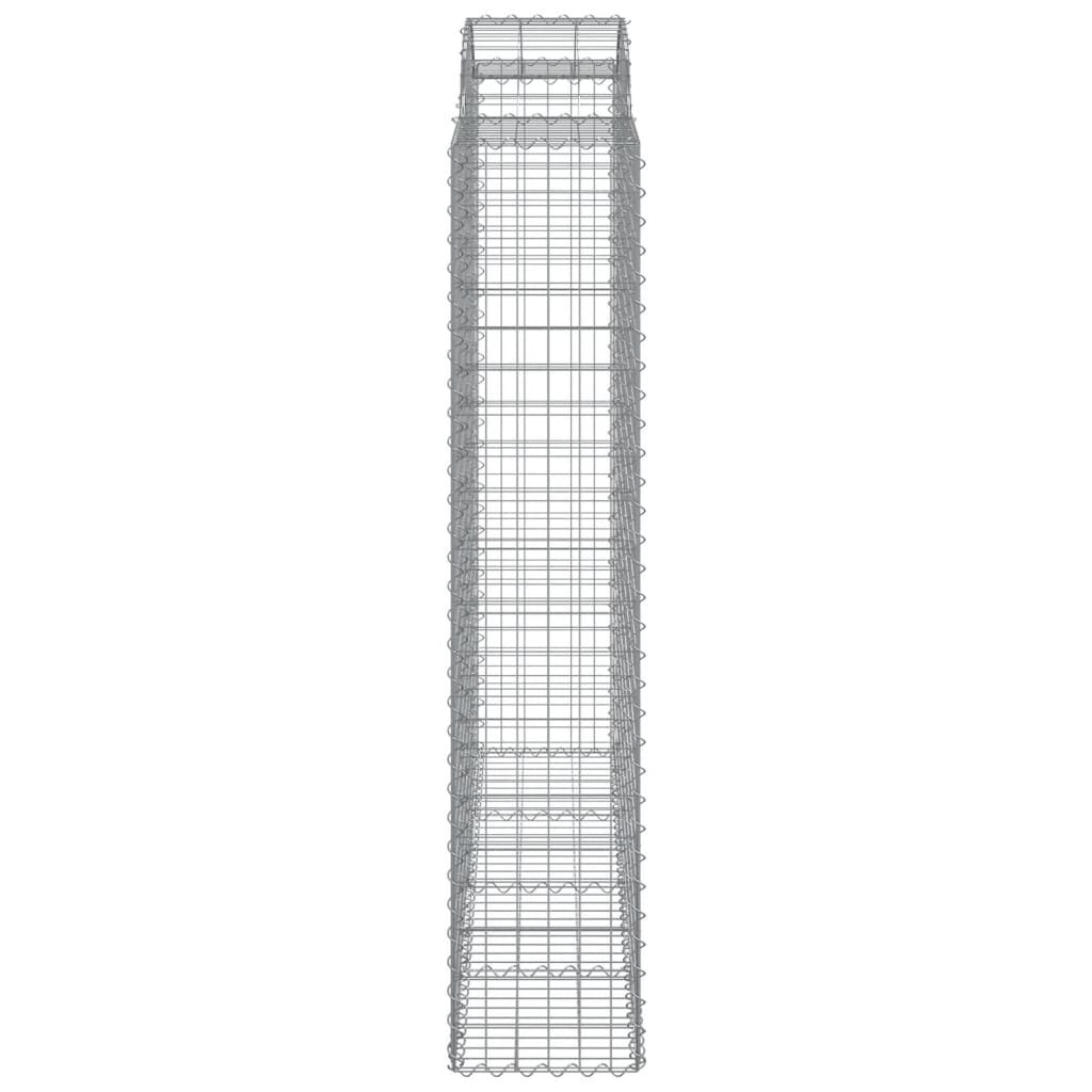 vidaXL Συρματοκιβώτια Τοξωτά 8 τεμ. 200x50x200/220 εκ. Γαλβαν. Ατσάλι