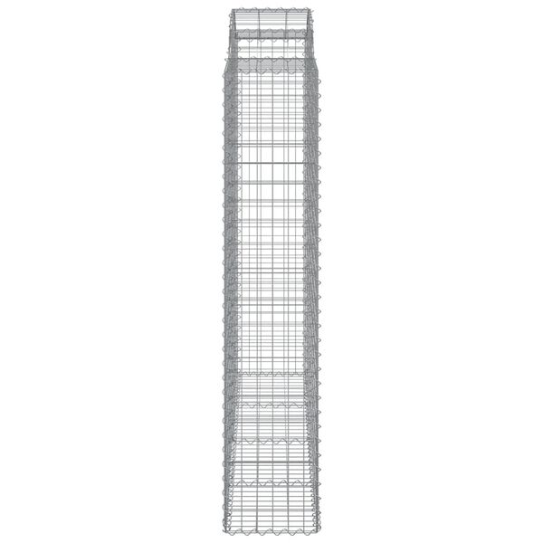 vidaXL Συρματοκιβώτια Τοξωτά 8 τεμ. 200x50x200/220 εκ. Γαλβαν. Ατσάλι