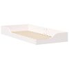 vidaXL Κρεβάτι δαπέδου Λευκό 100 x 210 cm Μασίφ ξύλο πεύκου