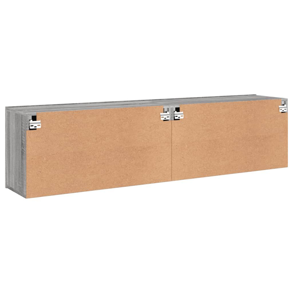vidaXL Ντουλάπια Τοίχου Τηλεόρασης 2 Τεμ. Γκρι Sonoma 80 x 30 x 41 εκ.
