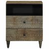 vidaXL κομοδίνο ντουλάπι ανοιχτό γκρι 50x33x60 cm μασίφ ξύλο Mango