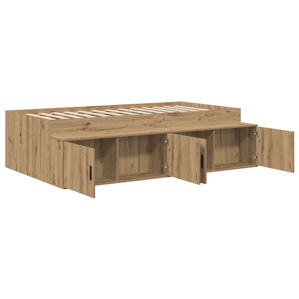 vidaXL &Sigma;&kappa;&epsilon;&lambda;&epsilon;&tau;ό&sigmaf; &Kappa;&rho;&epsilon;&beta;&alpha;&tau;&iota;&omicron;ύ Artisan Oak 90 x 190 cm &Epsilon;&pi;&epsilon;&xi;&epsilon;&rho;&gamma;&alpha;&sigma;&mu;έ&nu;&omicron; &xi;ύ&lambda;&omicron;