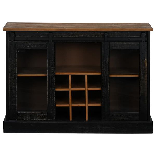 vidaXL Sideboard HALDEN 2 &sigma;&upsilon;&rho;ό&mu;&epsilon;&nu;&epsilon;&sigmaf; &pi;ό&rho;&tau;&epsilon;&sigmaf; &mu;&alpha;ύ&rho;&omicron; 112x40x80 cm