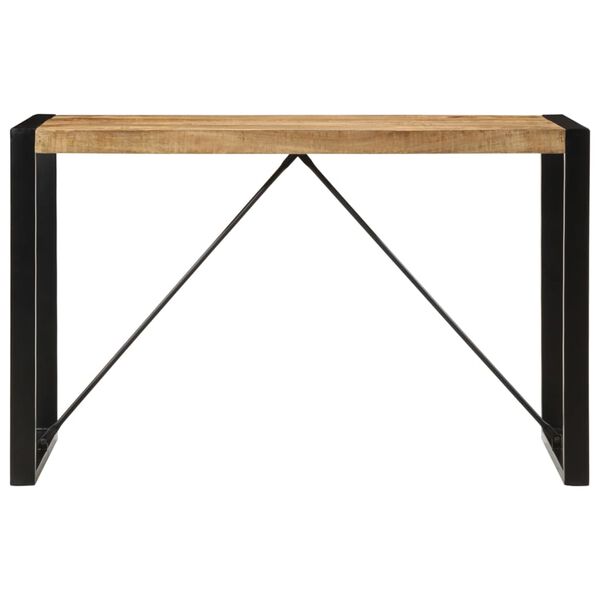 vidaXL Τραπεζαρία 120 x 55 x 76 εκ. από Μασίφ Ακατέργαστο Ξύλο Μάνγκο