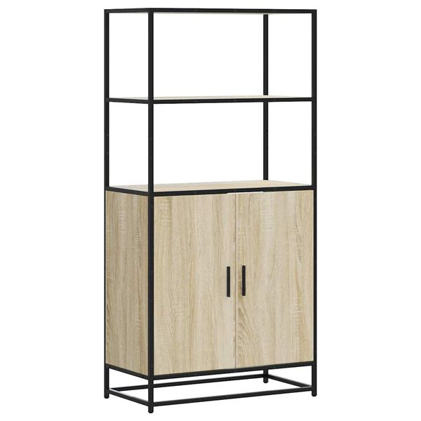 vidaXL Highboard &Delta;&rho;&upsilon;&sigmaf; sonoma 68x35x139 cm &Epsilon;&pi;&epsilon;&xi;&epsilon;&rho;&gamma;&alpha;&sigma;&mu;έ&nu;&omicron; &xi;ύ&lambda;&omicron; &mu;έ&tau;&alpha;&lambda;&lambda;&omicron;