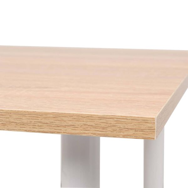 vidaXL Τραπεζαρία Χρώμα Δρυός και Λευκό 120 x 60 x 73 εκ.