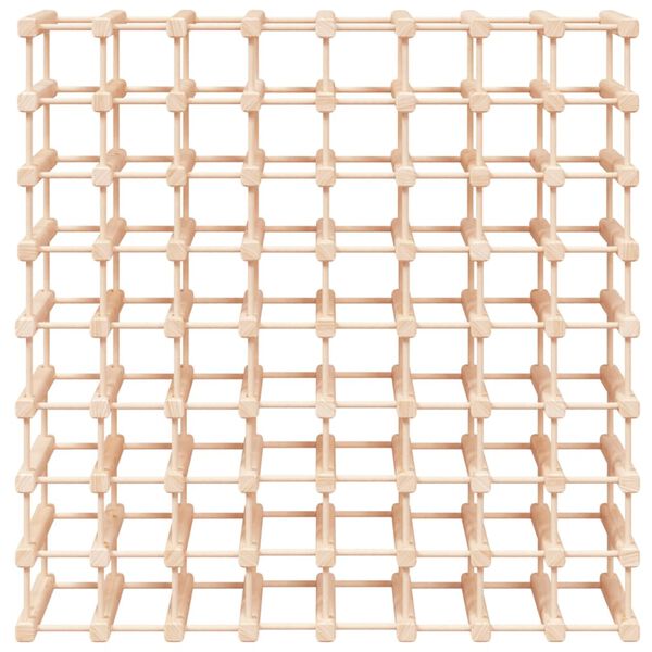 vidaXL Ραφιέρα Κρασιών για 72 Κρασιά 90,5x23x90,5εκ. Μασίφ Ξύλο Πεύκου
