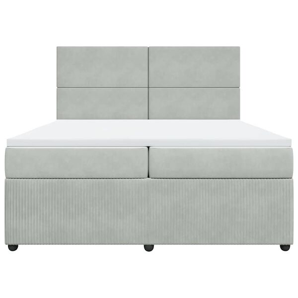 vidaXL &Kappa;&rho;&epsilon;&beta;ά&tau;&iota; Boxspring &mu;&epsilon; &Sigma;&tau;&rho;ώ&mu;&alpha; &Alpha;&nu;&omicron;&iota;&chi;&tau;ό &Gamma;&kappa;&rho;&iota; 200x200 &epsilon;&kappa;. &Beta;&epsilon;&lambda;&omicron;ύ&delta;&iota;&nu;&omicron;