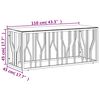 vidaXL Τραπέζι Σαλονιού 110x45x45 εκ. από Ανοξ. Ατσάλι και Γυαλί