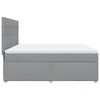vidaXL Κρεβάτι Boxspring με Στρώμα Ανοιχτό Γκρι 180x200 εκ. Υφασμάτινο