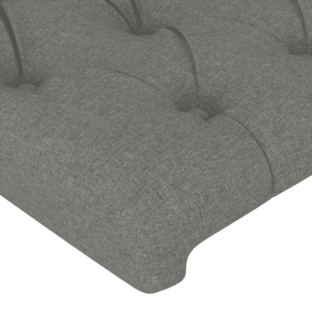 vidaXL Κρεβάτι Boxspring με Στρώμα Σκούρο Γκρι 140x190 εκ. Υφασμάτινο