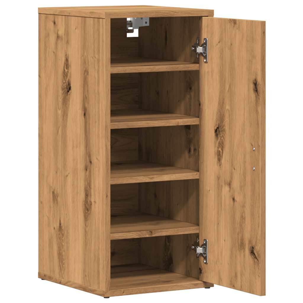 vidaXL Παπουτσοθήκη Τεχνίτης Δρυς 32x35x70 εκ. από Επεξεργασμένο Ξύλο