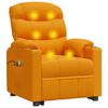 vidaXL Πολυθρόνα Μασάζ με Ανύψωση Σκούρο Κίτρινο Υφασμάτινη