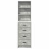 vidaXL Highboard με συρτάρι Γκρι σκυροδέματος 40 x 41 x 135 εκ.