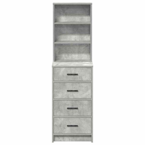 vidaXL Highboard με συρτάρι Γκρι σκυροδέματος 40 x 41 x 135 εκ.