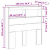 vidaXL Κεφαλάρι με Αποθηκ. Χώρο & LED Γκρι Σκυρ. 100x17x102 εκ.