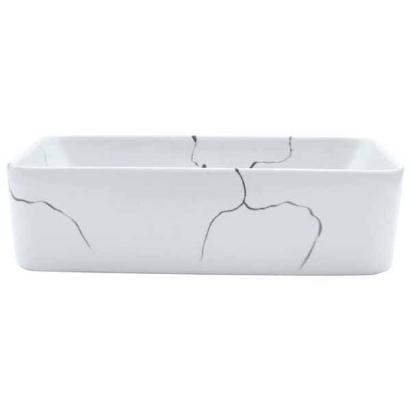 vidaXL Νιπτήρας Ορθογώνιος Λευκό 46x35,5x13 εκ. Κεραμικός