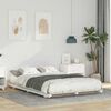vidaXL Κρεβάτι δαπέδου Λευκό 135 x 190 cm Μασίφ ξύλο πεύκου