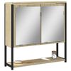 vidaXL Καθρέφτης Μπάνιου Ντουλάπι Sonoma Δρυς 60x16x60 εκ. Επεξ. Ξύλο