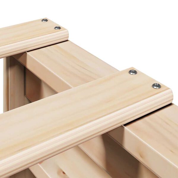 vidaXL Κρεβάτι Βιβλιοθήκη Χωρίς Στρώμα 120x190 εκ Μασίφ Ξύλο Πεύκου