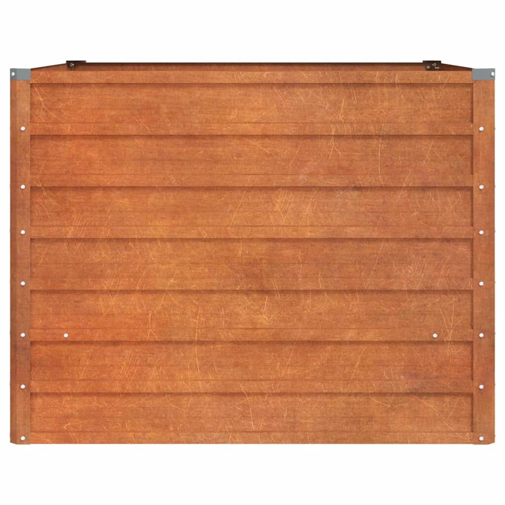 vidaXL Ζαρντινιέρα Σκουριασμένο 100x100x77 εκ. Ατσάλι Σκληρυθέν Αέρα