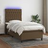 vidaXL &Kappa;&rho;&epsilon;&beta;ά&tau;&iota; Boxspring &mu;&epsilon; &Sigma;&tau;&rho;ώ&mu;&alpha; & LED &Sigma;&kappa;.&Kappa;&alpha;&phi;έ 80x200 &epsilon;&kappa;. &Upsilon;&phi;&alpha;&sigma;&mu;ά&tau;&iota;&nu;&omicron;