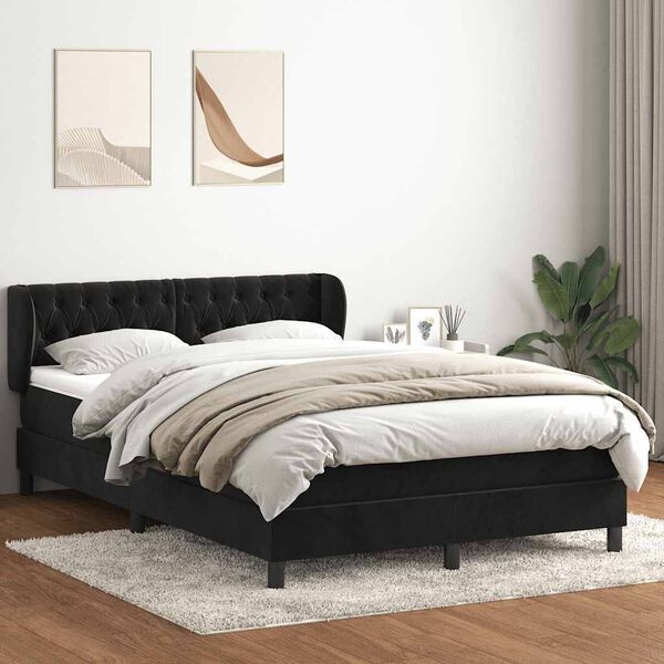 vidaXL &Kappa;&rho;&epsilon;&beta;ά&tau;&iota; Boxspring &mu;&epsilon; &Sigma;&tau;&rho;ώ&mu;&alpha; &Mu;&alpha;ύ&rho;&omicron; 160x210 &epsilon;&kappa;. &Beta;&epsilon;&lambda;&omicron;ύ&delta;&iota;&nu;&omicron;