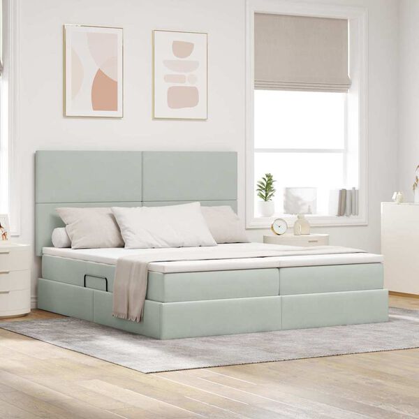 vidaXL &Kappa;&rho;&epsilon;&beta;ά&tau;&iota; &Alpha;&pi;&omicron;&theta;ή&kappa;&eta;&sigmaf; &mu;&epsilon; &sigma;&tau;&rho;ώ&mu;&alpha; &Alpha;&nu;&omicron;&iota;&chi;&tau;ό &gamma;&kappa;&rho;&iota; 180 x 200 cm &Beta;&epsilon;&lambda;&omicron;ύ&delta;&omicron;