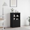 vidaXL Βοηθητικό ντουλάπι Μαύρη δρυς 60.5 x 37 x 100 εκ