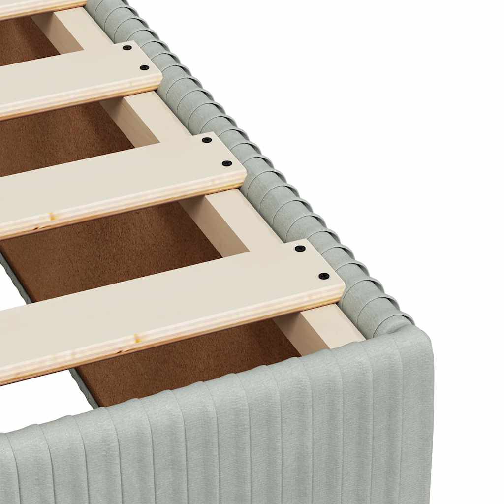 vidaXL Κρεβάτι Boxspring με Στρώμα Ανοιχτό Γκρι 180x200 εκ. Βελούδινο