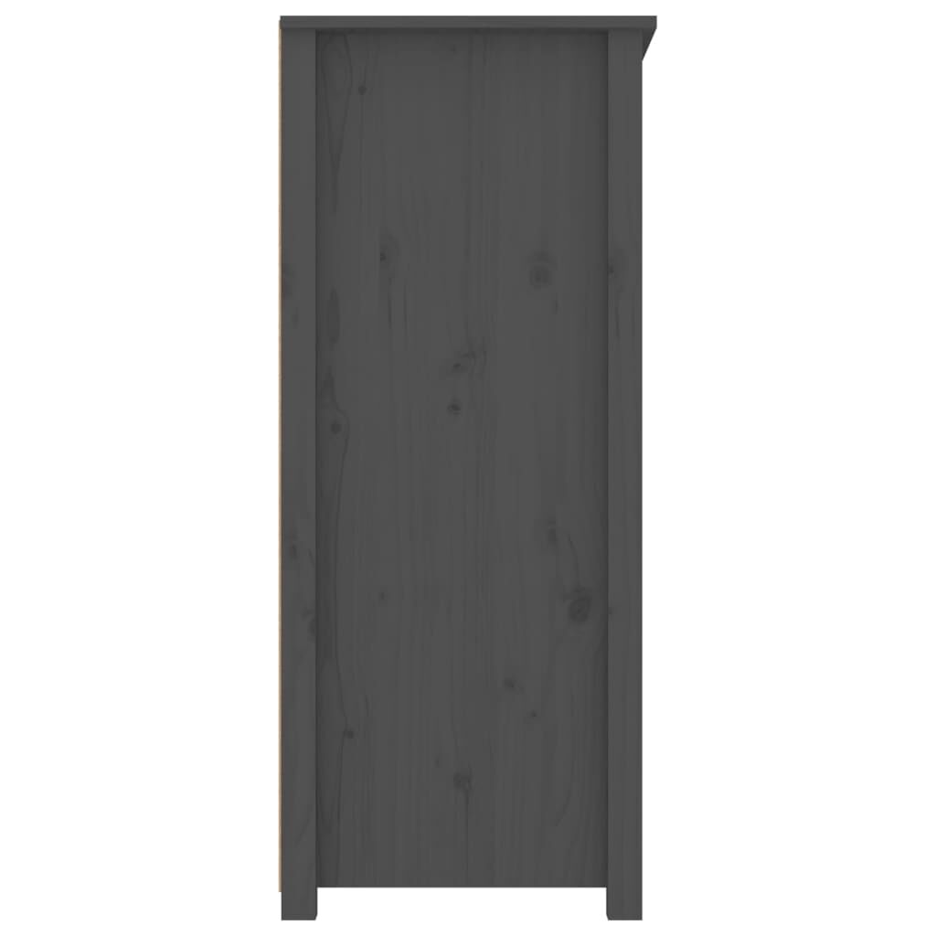 vidaXL Ντουλάπι Γκρι 83 x 41,5 x 100 εκ. από Μασίφ Ξύλο Πεύκου