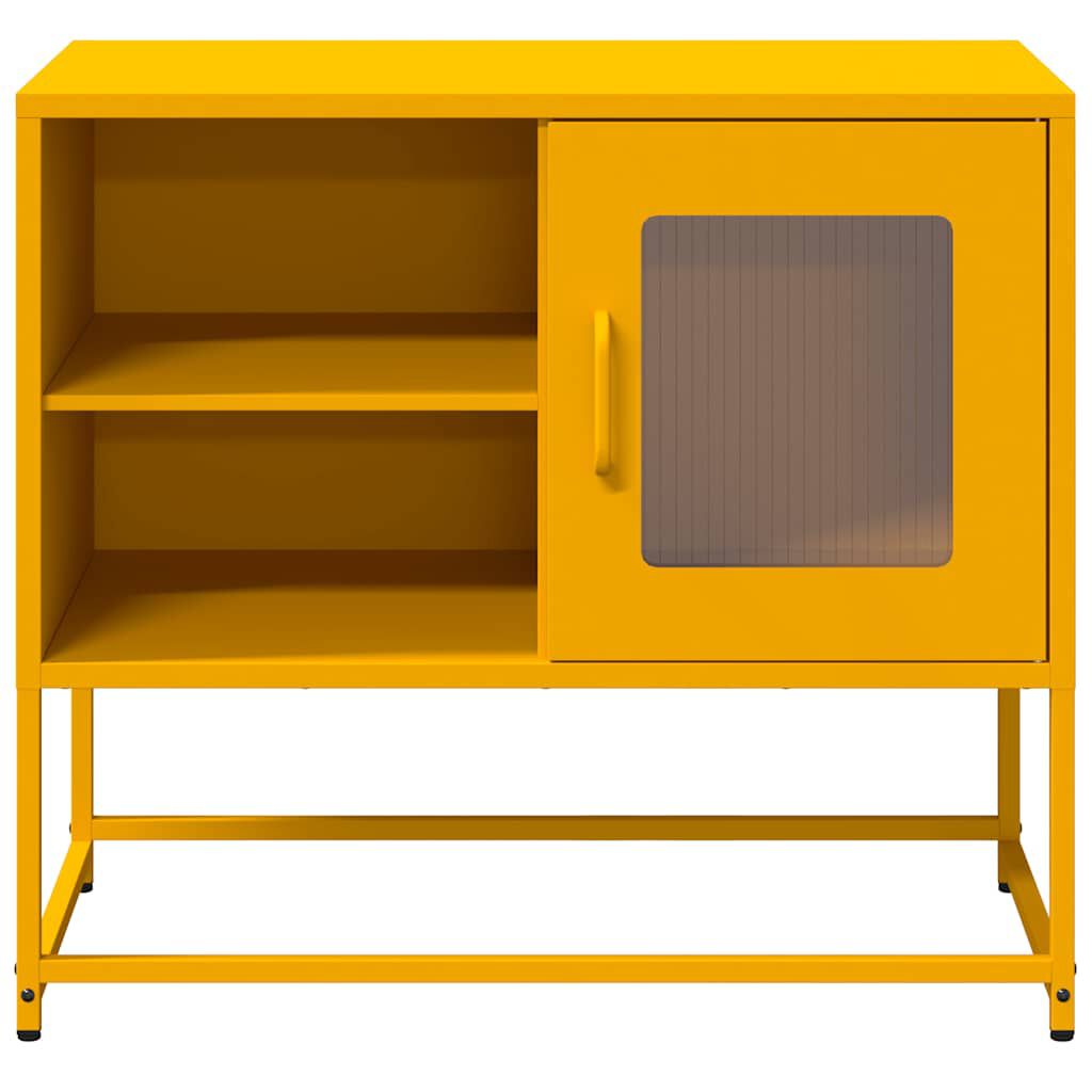 vidaXL Έπιπλο Τηλεόρασης Μουσταρδί Κίτρινο 68x39x60,5 εκ. από Ατσάλι